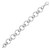 Sterling Silver Rhodium Plated Round Link Necklace