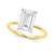 2 Carat Emerald Lab Grown IGI G/VS1 Diamond Solitaire Ring in 14K Yellow Gold