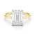 2 Carat Emerald Lab Grown IGI G/VS1 Diamond Solitaire Ring in 14K Yellow Gold