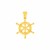 14k Yellow Gold Ships Wheel Pendant