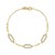 14K Yellow Gold Diamon Oro Paperclip Bracelet