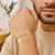 Solid Figaro Bracelet in 14k Yellow Gold  (7.00 mm)