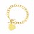 Toggle Heart Bracelet in 14k Yellow Gold
