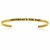 Yellow Stainless Steel Yesterday's The Past Cuff Bracelet