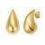 Sterling Silver Yellow Gold Plated Puffed Teardrop Earrings