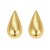 Sterling Silver Yellow Gold Plated Puffed Teardrop Earrings