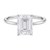 2 Carat Emerald Lab Grown IGI G/VS1 Diamond Solitaire Ring in Sterling Silver