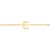 14K Yellow Gold Mini Initial E Bracelet