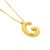 14K Yellow Gold Helium Initial G Pendant