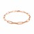 14K Rose Gold Bold Paperclip Chain Bracelet (4.20 mm)