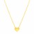 14k Yellow Gold Polished Mini Heart Necklace