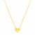 14k Yellow Gold Polished Mini Heart Necklace