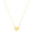 14k Yellow Gold Polished Mini Heart Necklace