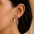 Polished Hoop Earrings in Rhodium Plated Sterling Silver (3x20mm)