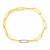 14k Yellow Gold Paperclip Chain Bracelet with Diamond Link (6.00 mm)