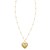 14K Yellow Gold Vintage Puffed Heart Necklace