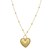 14K Yellow Gold Vintage Puffed Heart Necklace