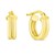 14K Yellow Gold Double Row Round Hoop Earrings (8.00 mm)