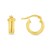 14K Yellow Gold Double Row Round Hoop Earrings (8.00 mm)
