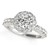 14k White Gold Round Floral Motif Diamond Engagement Ring (1 5/8 cttw)