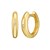 14K Yellow Gold Diamond Small Hoop Earrings