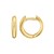 14K Yellow Gold Diamond Small Hoop Earrings