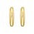 14K Yellow Gold Diamond Small Hoop Earrings