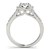 Round Cut with Square Shape Halo Diamond Engagement Ring in 14k White Gold (1 1/2 cttw)