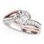 14k White And Rose Gold Bypass Round Split Shank Diamond Engagement Ring (1 1/8 cttw)