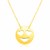 14k Yellow Gold Necklace with Love Emoji Symbol
