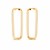 14k Yellow Gold Endless Rectangle Hoops