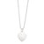 Sterling Silver Rhodium Plated Heart Charm Necklace