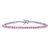 Sterling Silver Pink CZ Tennis Bracelet (3.30 mm)