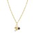Sterling Silver Gold Plated Cubic Zirconia Charm Necklace