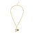 Sterling Silver Gold Plated Cubic Zirconia Charm Necklace