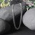 Classic Rhodium Plated Curb Chain in Sterling Silver (3.70 mm)