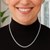 Classic Rhodium Plated Curb Chain in Sterling Silver (3.70 mm)
