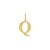 14K Yellow Gold Initial Q Charm Pendant