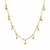 Choker Necklace with Hammered Beads in 14k Yellow Gold