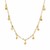 Choker Necklace with Hammered Beads in 14k Yellow Gold
