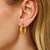 Twisted Cable Small Hoop Earrings in 14k Yellow Gold(4x17.6mm)