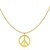14k Yellow Gold with Peace Symbol Pendant