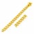 Semi Solid Miami Cuban Bracelet in 14k Yellow Gold  (11.10 mm)