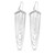 Sterling Silver Multi Strand Chain Drop Chandelier Earrings