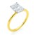 3 Carat Radiant Lab Grown IGI G/VS1 Diamond Solitaire Ring in 10K Yellow Gold