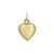 14K Yellow Gold Polished Small Puff Heart Charm Pendant