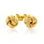 Small Ridged Love Knot Earring in 10k Yellow Gold