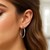 Classic Hoop Earrings in 14k White Gold (3x25mm)