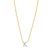 14K Yellow Gold Mini Diamond K Initial Pendant Necklace