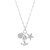 Sterling Silver Rhodium Plated Sea Life Charm Necklace